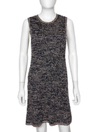Chanel Navy Brown Beige 11P Knit Chain Jacket and Dress 2pcs - 36 / 38