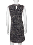 Chanel Navy Brown Beige 11P Knit Chain Jacket and Dress 2pcs - 36 / 38