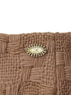 Chanel Camel black 08A Tweed Grosgrain Trim Jacket and Skirt 2pcs Suit - 38