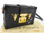 Louis Vuitton Black Epi Leather Petite Malle Trunk Box Bag