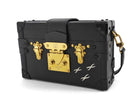 Louis Vuitton Black Epi Leather Petite Malle Trunk Box Bag