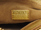 Loewe Mini Puzzle Edge Gold Metallic Leather Two Way Bag