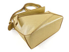 Loewe Mini Puzzle Edge Gold Metallic Leather Two Way Bag