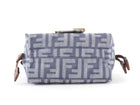 Fendi Blue Denim FF Jacquard Mamma Baguette Small Two Way Bag Small