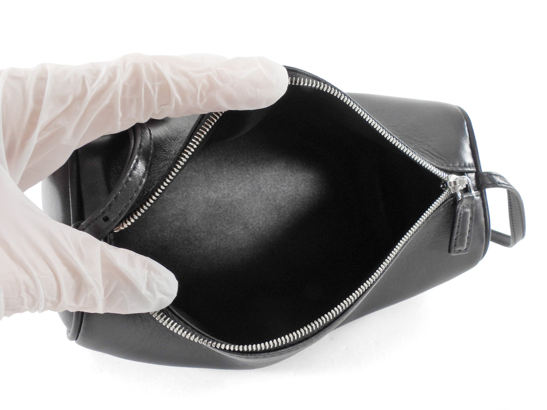 The Row Black Lambskin Leather 90's Leather Shoulder Bag Mini 21cm