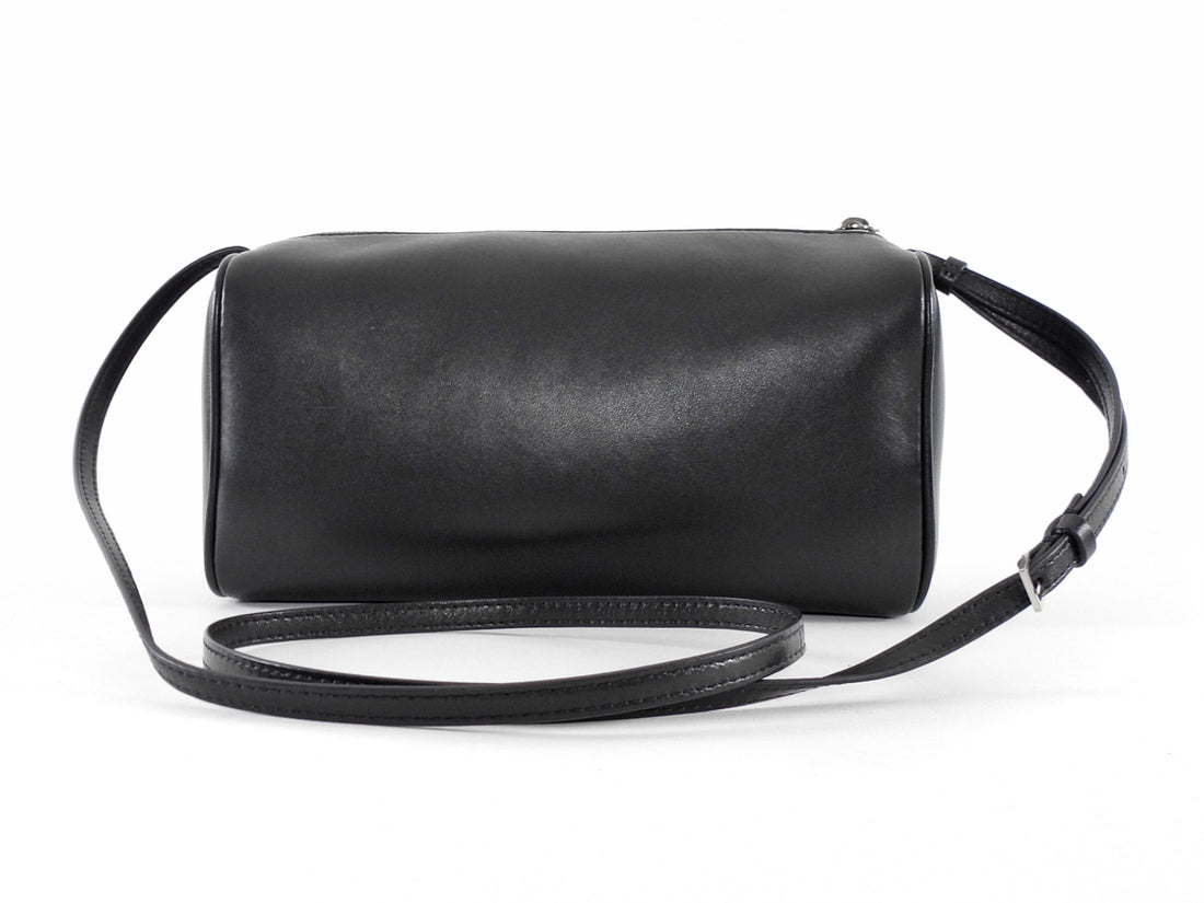 The Row Black Lambskin Leather 90's Leather Shoulder Bag Mini 21cm