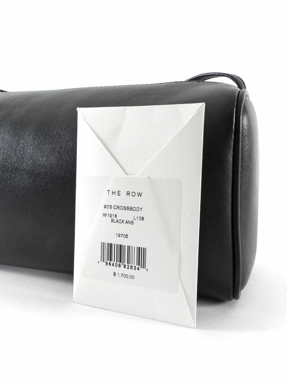 The Row Black Lambskin Leather 90's Leather Shoulder Bag Mini 21cm