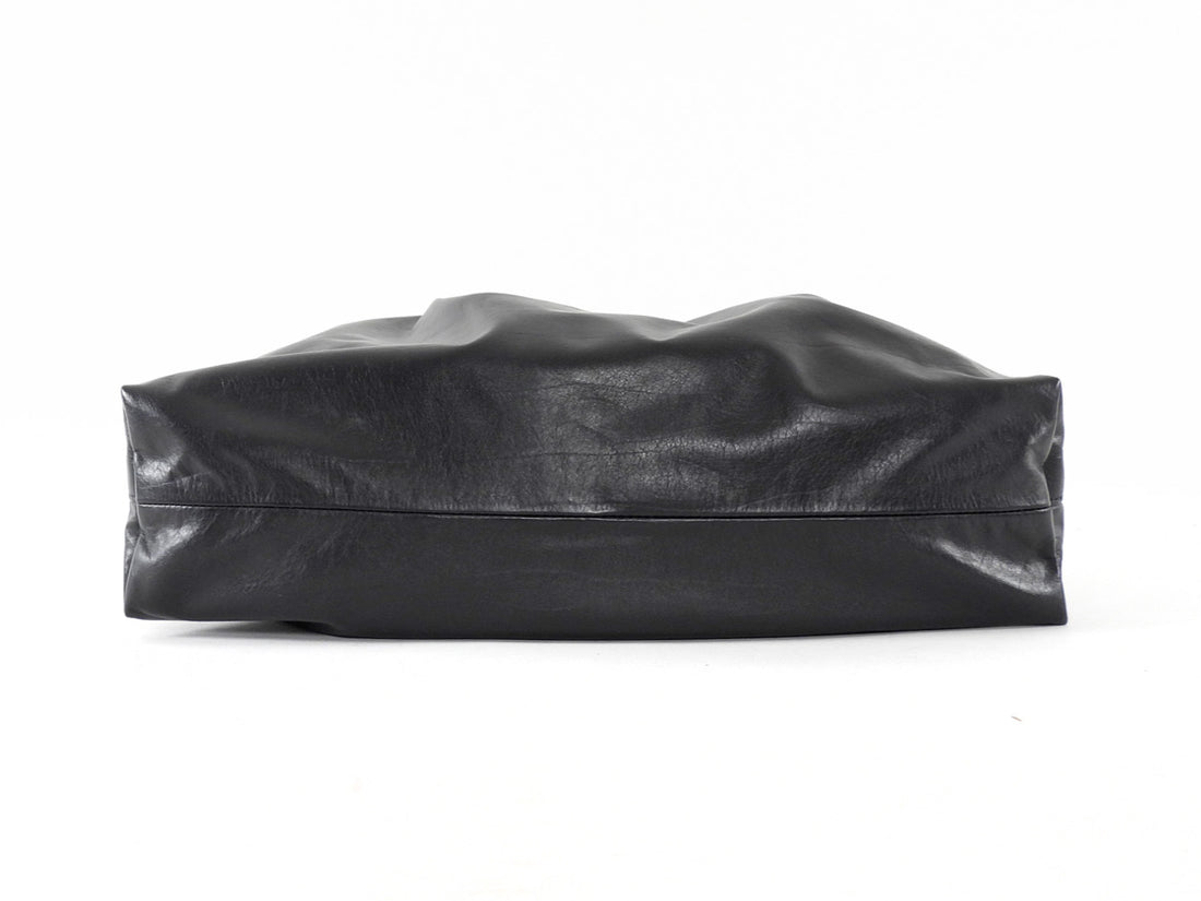 The Row Black Angy Calfskin Leather Drawstring Shoulder Bag