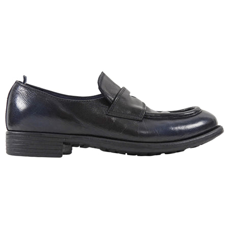 Officine Creative Navy Diary 001 Novak Leather Penny Loafers - 39