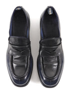 Officine Creative Navy Diary 001 Novak Leather Penny Loafers - 39