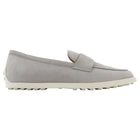 Tod's Light Dove Grey Suede and Rubber Loafer Shoes - 39
