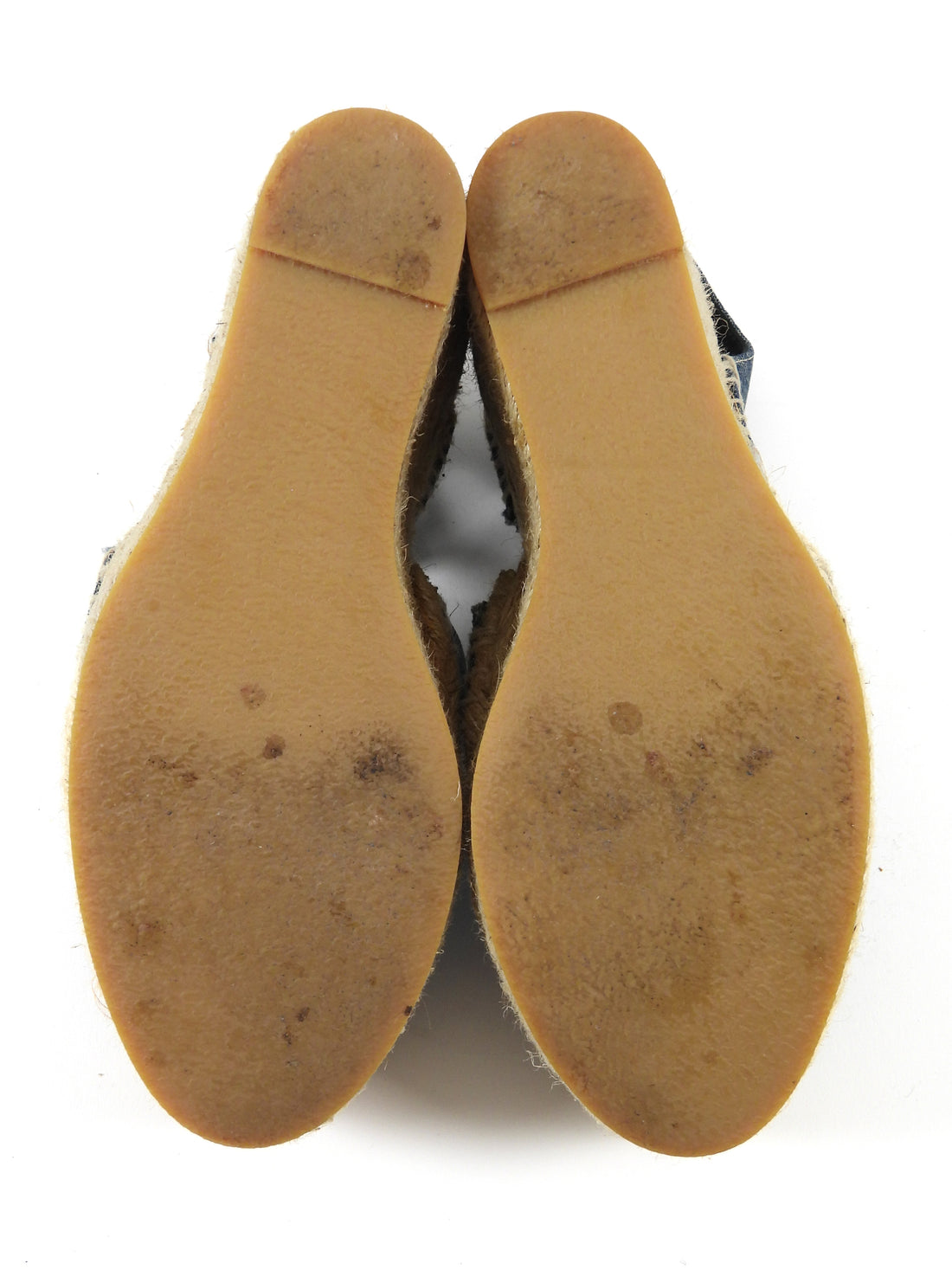 Saint Laurent Blue Denim Platform Espadrille Wedge Sandals - 38