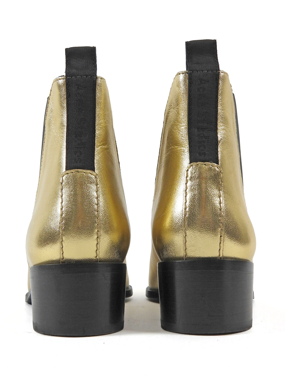 Acne Studios Gold Jensen Metallic Leather Pointed Chelsea Boots - 38