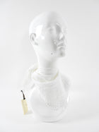 Louis Vuitton White Cotton Broderie Anglaise Square Bandana Scarf