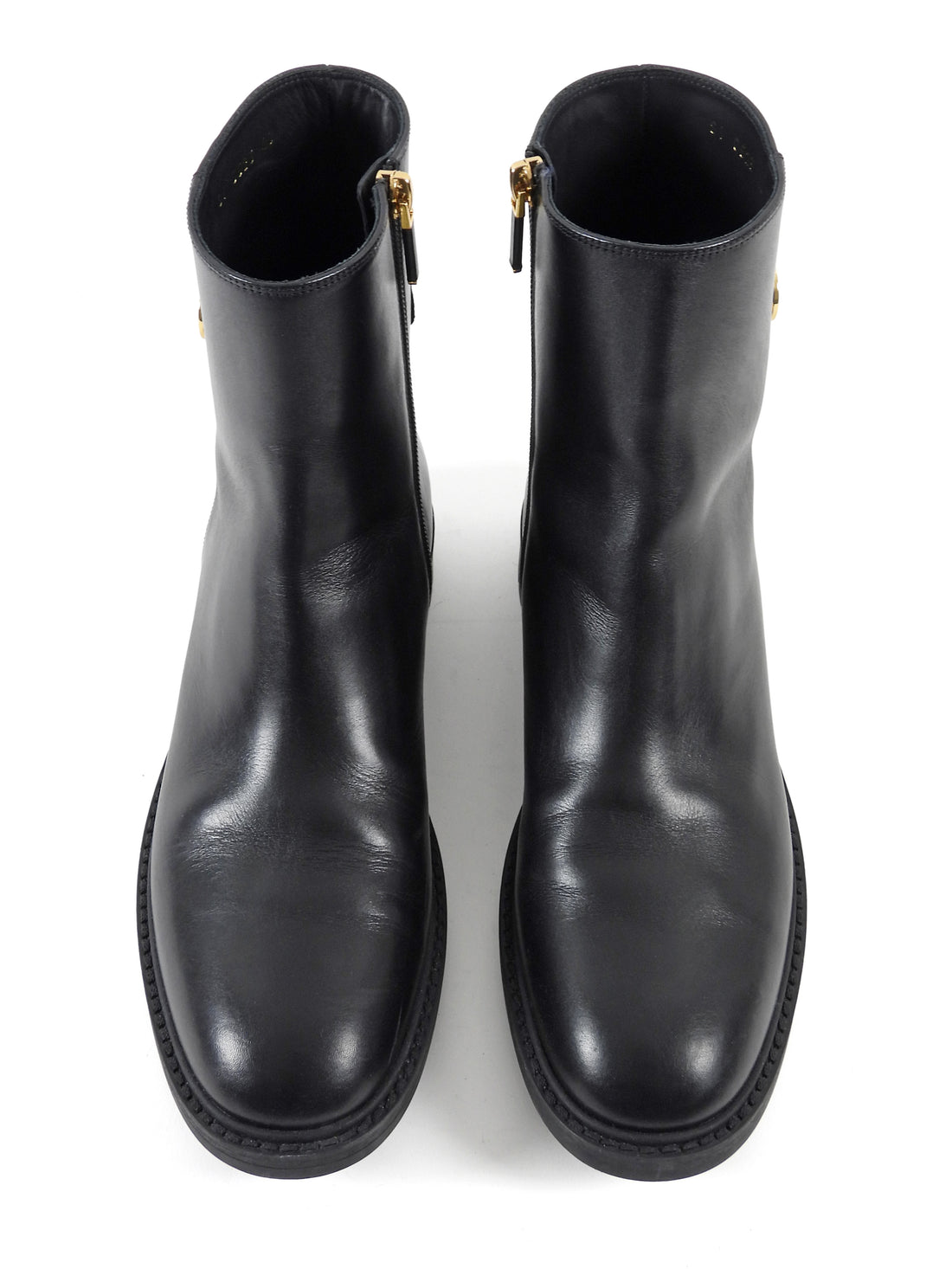 Christian Dior Black 30 Montaigne CD Buckle Ankle Boots - 40