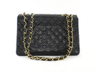Chanel Vintage 1991 Classic Flap XL Maxi Black Leather GHW Chain Bag
