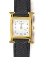 Hermes H Heure Mini Model 21mm Gold Plated Watch