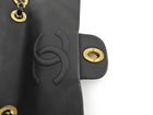 Chanel Vintage 1991 Classic Flap XL Maxi Black Leather GHW Chain Bag