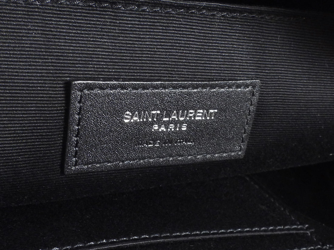 Saint Laurent Black Nylon Cassandre YSL Logo Belt Bag