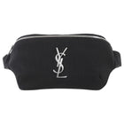 Saint Laurent Black Nylon Cassandre YSL Logo Belt Bag