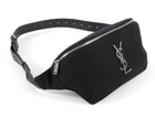 Saint Laurent Black Nylon Cassandre YSL Logo Belt Bag