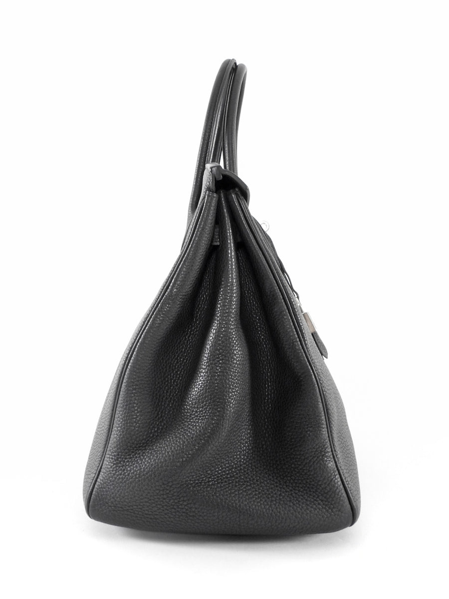 Hermes Birkin 40 Noir Black Togo Leather PHW Bag