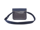 Goyard Navy Coursier Messenger Goyardine Coated Canvas Bag