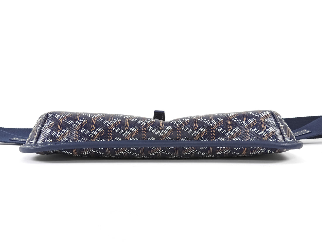 Goyard Navy Coursier Messenger Goyardine Coated Canvas Bag