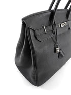 Hermes Birkin 40 Noir Black Togo Leather PHW Bag