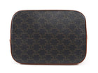 Celine Brown Black Monogram Coated Canvas and Leather Triomphe Medium Bucket Bag