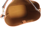Celine Brown Black Monogram Coated Canvas and Leather Triomphe Medium Bucket Bag