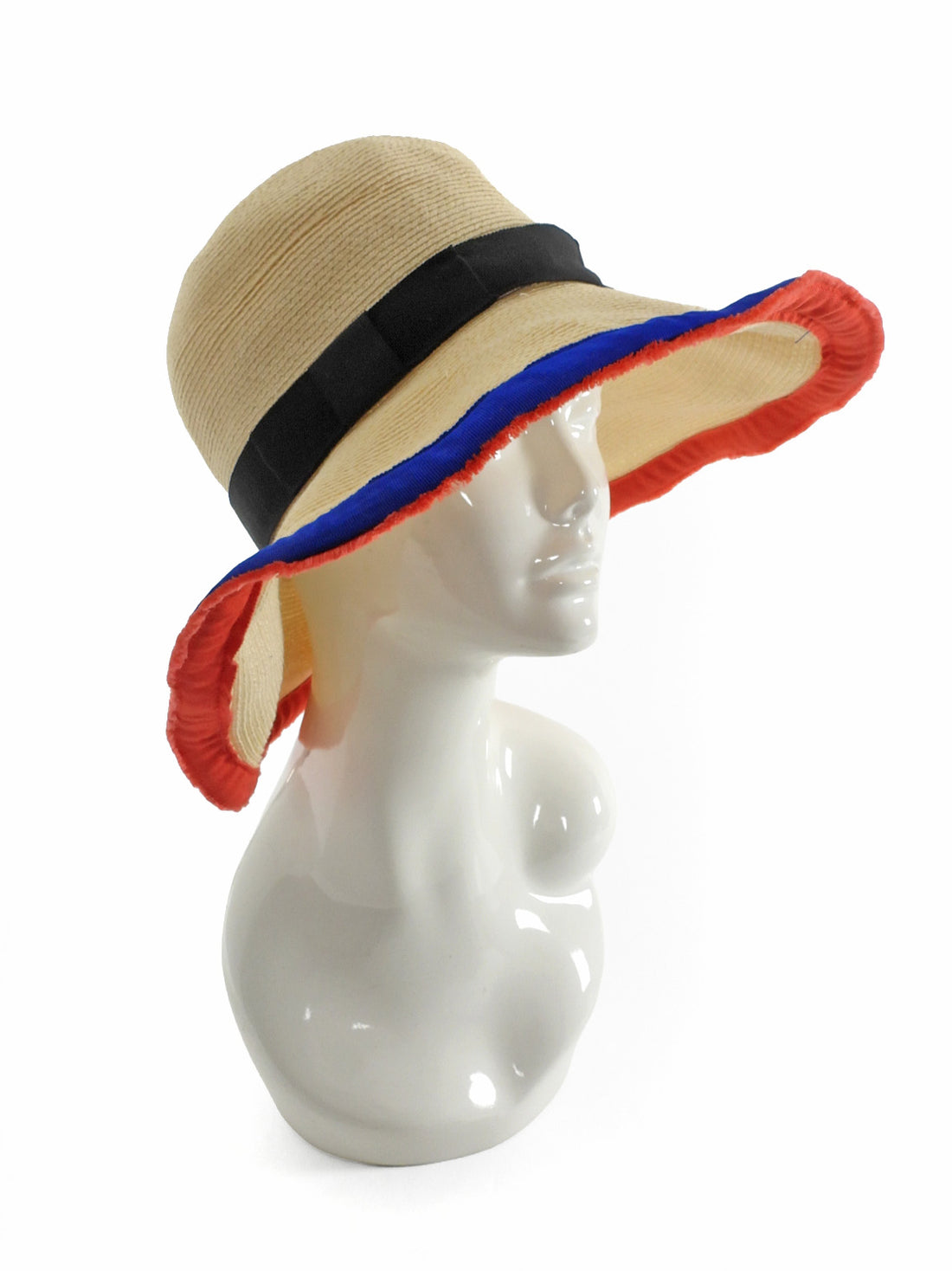 Eugenia Kim Straw Grosgrain Ribbon Trim Sun Hat