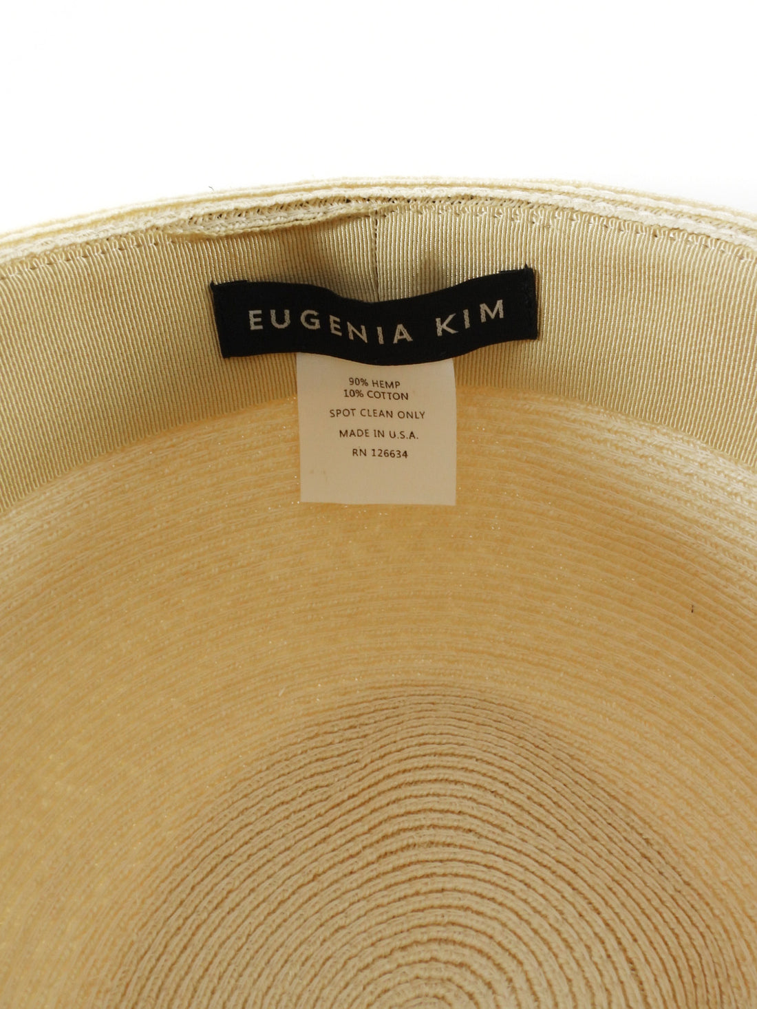 Eugenia Kim Straw Grosgrain Ribbon Trim Sun Hat