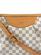 Louis Vuitton White Grey Damier Azur Coated Canvas Siracusa Hobo Bag MM