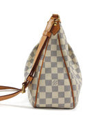 Louis Vuitton White Grey Damier Azur Coated Canvas Siracusa Hobo Bag MM