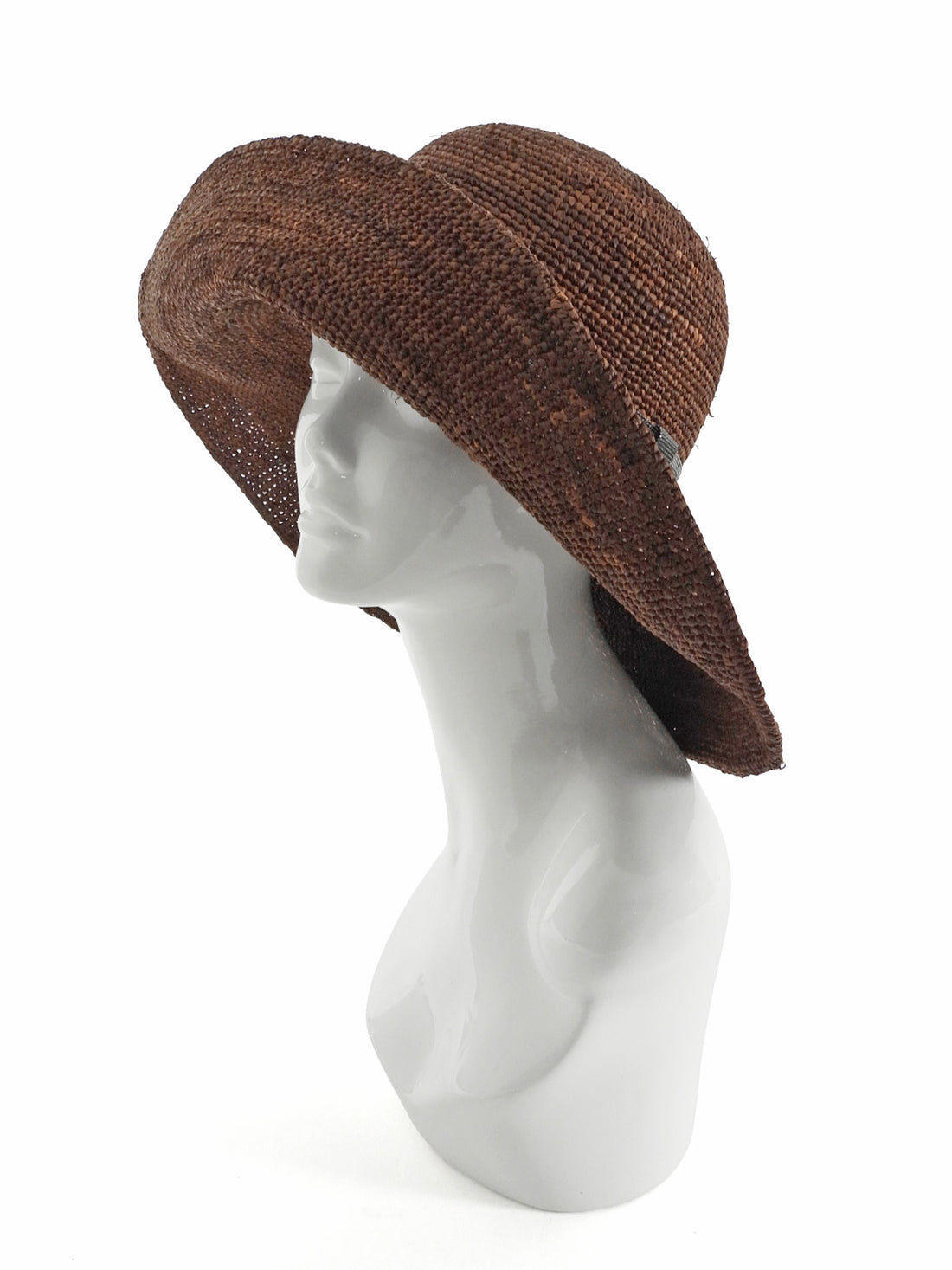 Brunello Cucinelli Brown Raffia Wide Brim Monili Sun Hat