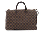 Louis Vuitton Brown Damier Ebene and Leather Speedy Boston Bag 35