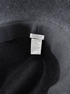 Brunello Cucinelli Black Rabbit Fur Felt Monili Fedora Hat - M