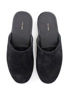 The Row Black Suede Franco Flat Slippers - 36.5