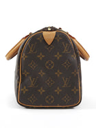 Louis Vuitton Brown Monogram Coated Canvas and Leather Speedy Boston Bag 25