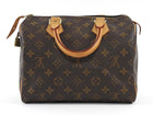 Louis Vuitton Brown Monogram Coated Canvas and Leather Speedy Boston Bag 25