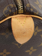 Louis Vuitton Brown Monogram Coated Canvas and Leather Speedy Boston Bag 25