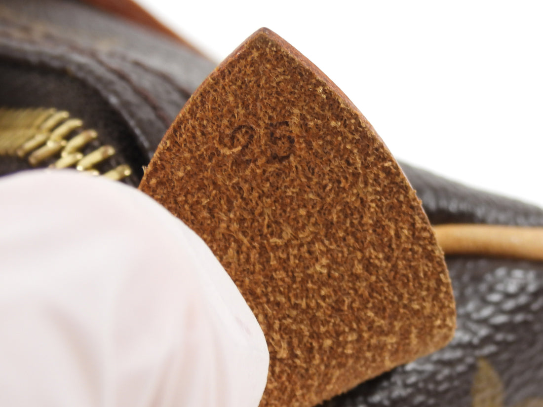 Louis Vuitton Brown Monogram Coated Canvas and Leather Speedy Boston Bag 25