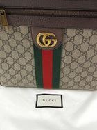Gucci Brown Medium Monogram Supreme Web Ophidia Messenger Bag
