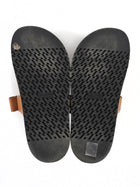 Hermes Natural Tan Leather Chypre Molded Footbed Flat Sandals - 37