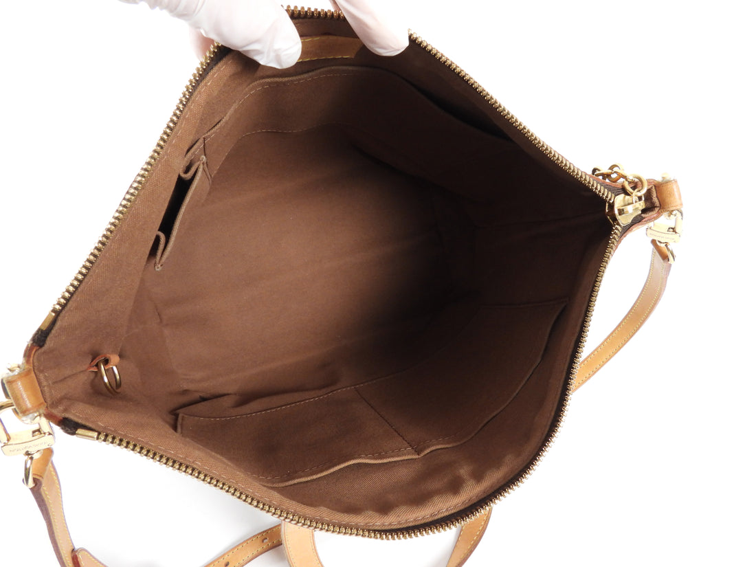 Louis Vuitton Brown Monogram Coated Canvas and Leather Palermo Two Way Bag PM