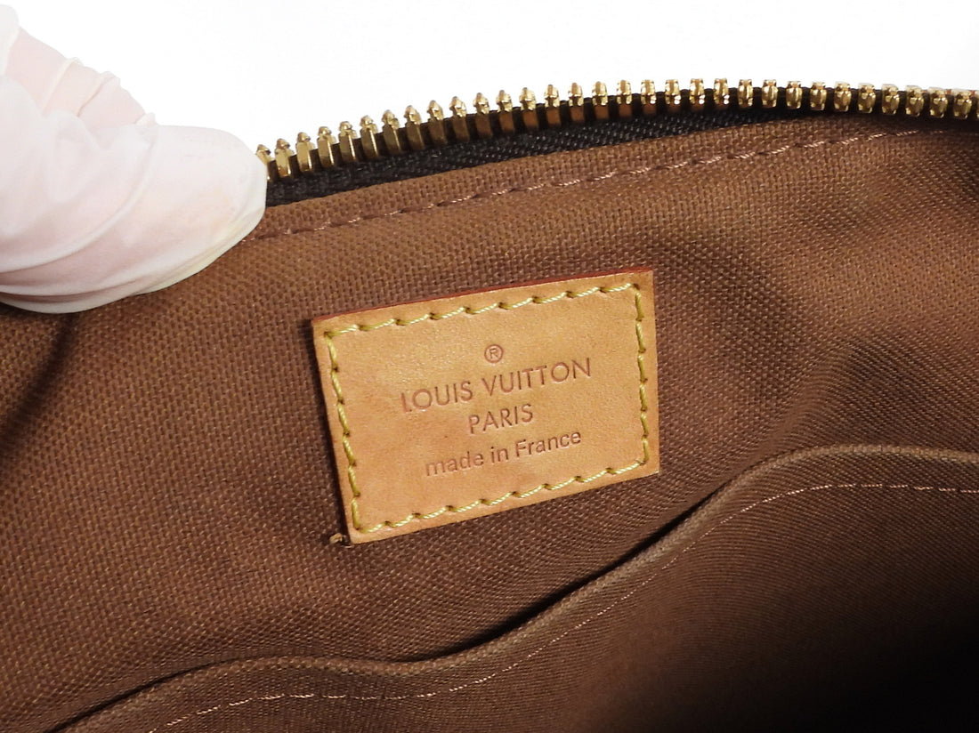 Louis Vuitton Brown Monogram Coated Canvas and Leather Palermo Two Way Bag PM