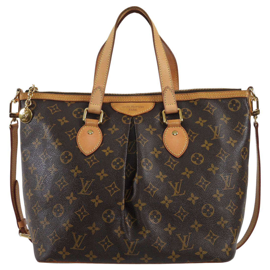 Louis Vuitton Brown Monogram Coated Canvas and Leather Palermo Two Way Bag PM