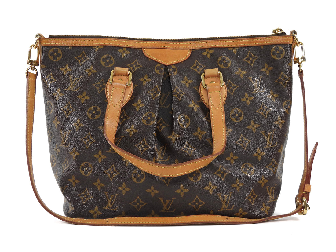 Louis Vuitton Brown Monogram Coated Canvas and Leather Palermo Two Way Bag PM