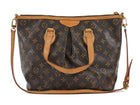 Louis Vuitton Brown Monogram Coated Canvas and Leather Palermo Two Way Bag PM
